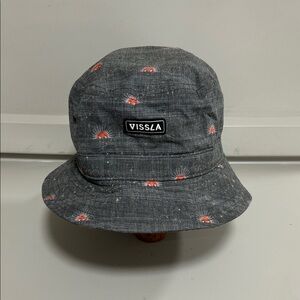 Vissla Sunshine Creators and Innovators 100% Cotton Bucket Sun Hat Gray OSFM